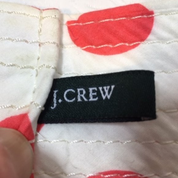 J. Crew Cloth Belt White Rose Red Polka Dots - Picture 7 of 7